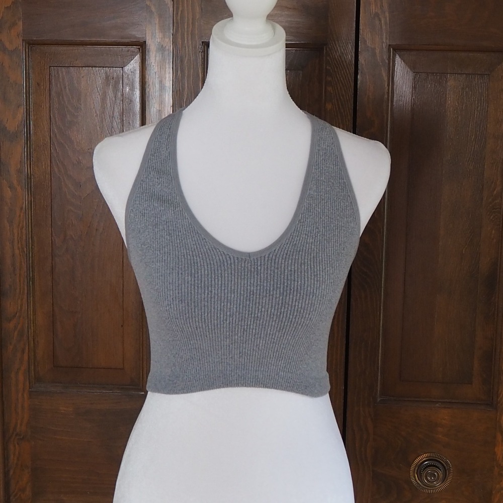 FP Movement by Free People Free Throw Ribbed Crop Top Sz Small Sports Bra